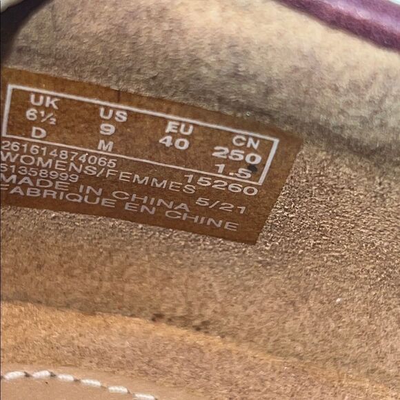 CLARKS Cranberry Red Leather Canebay Loafer-9M - Picture 6 of 7